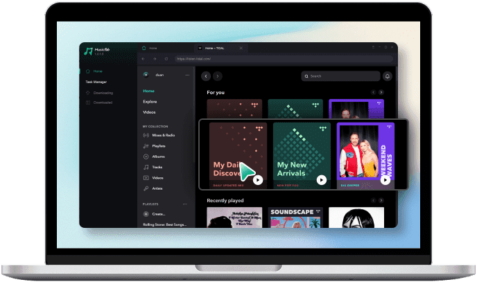 Open MusicFab and Log into TIDAL