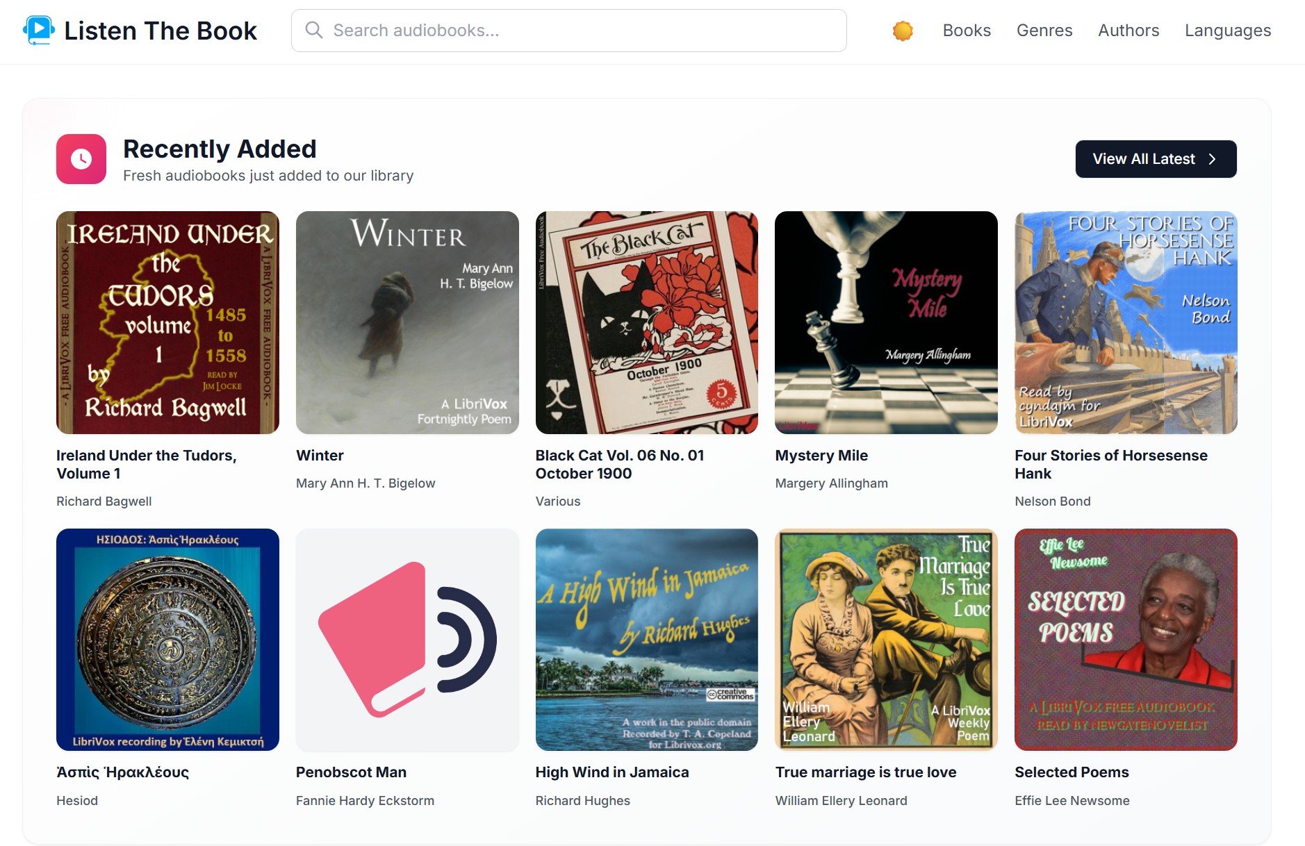 free online audiobooks without downloading: listenthebook.com