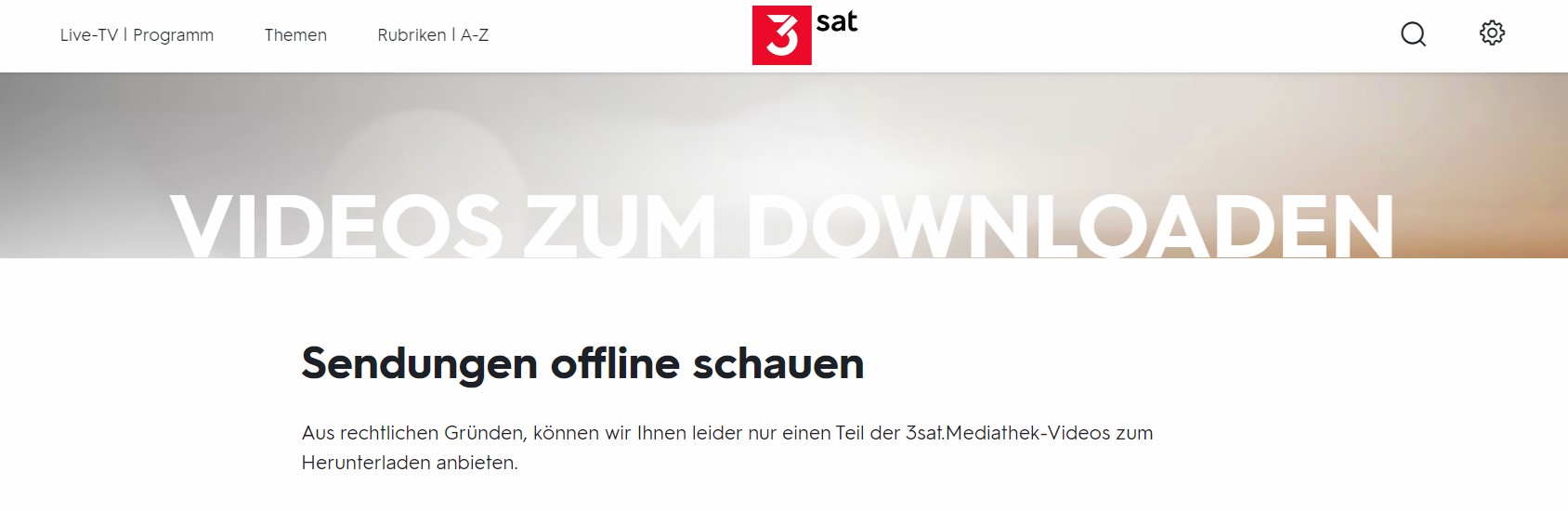 Von Webseite: Video von 3sat Mediathek herunterladen