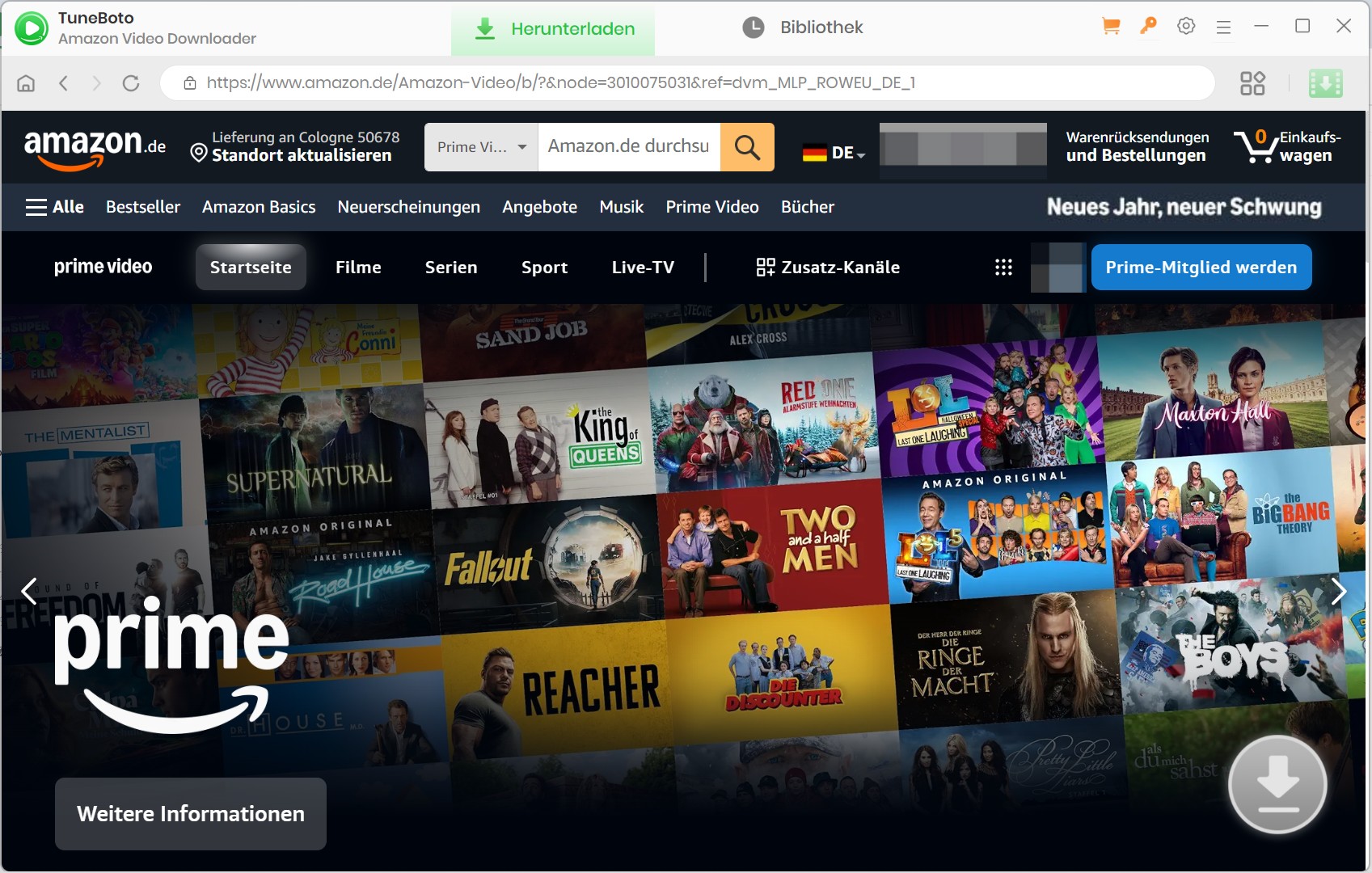 Anleitung zum Amazon Videos Download mit TuneBoto Amazon Video Downloader