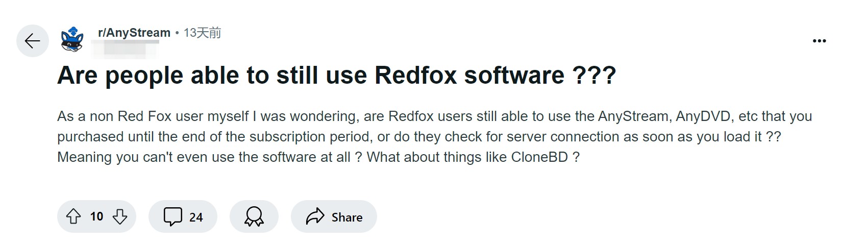 Kann man die Redfox-Software noch verwenden?