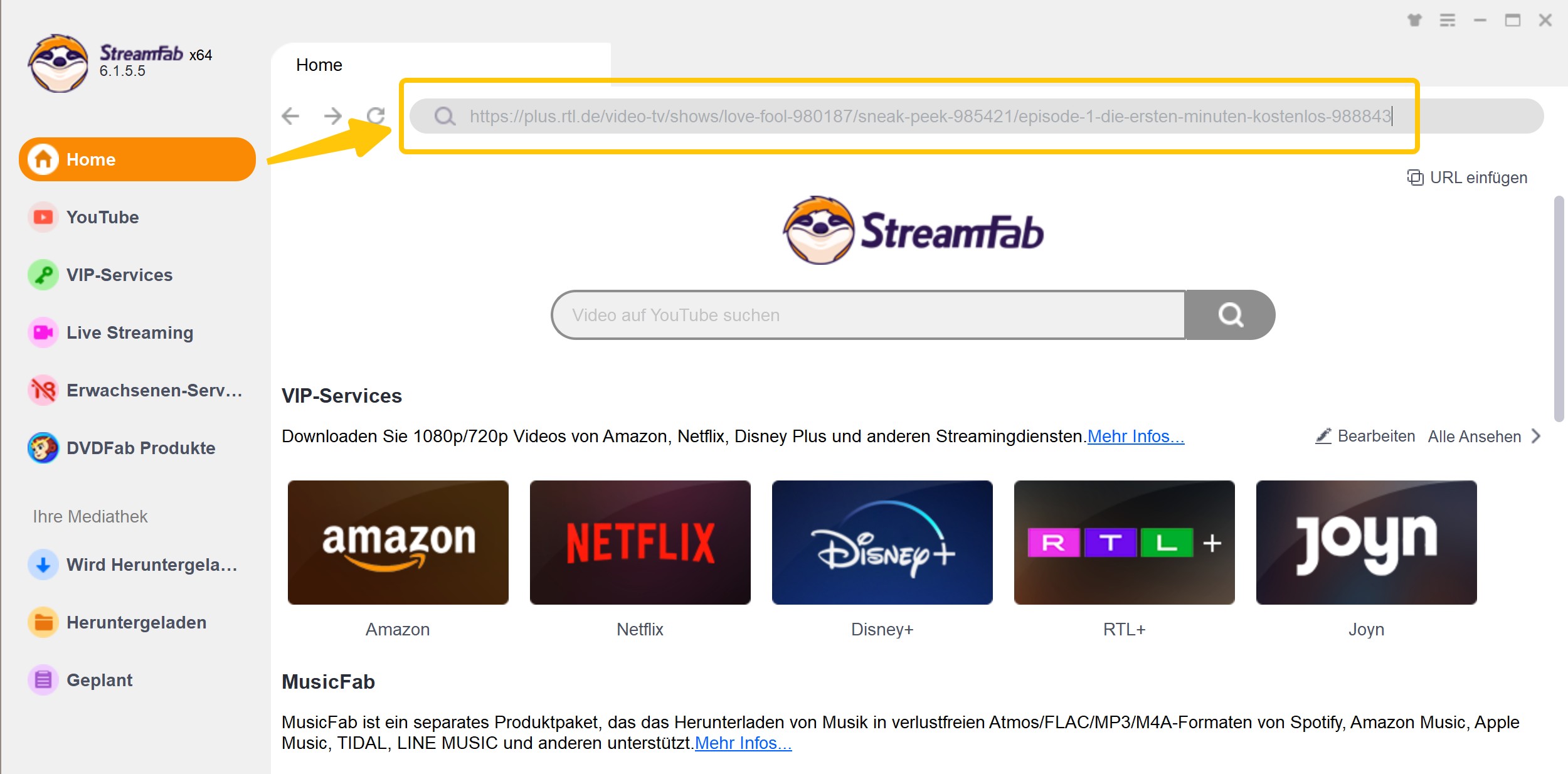 Wie speichert man Videos mit StreamFab Downloader?