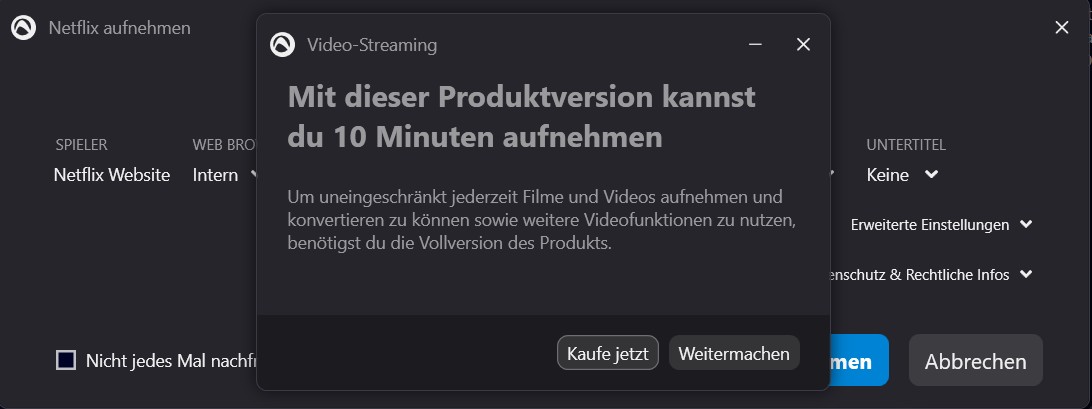 Ist es möglich, Audials Movie Vollversion kostenlos zu nutzen?