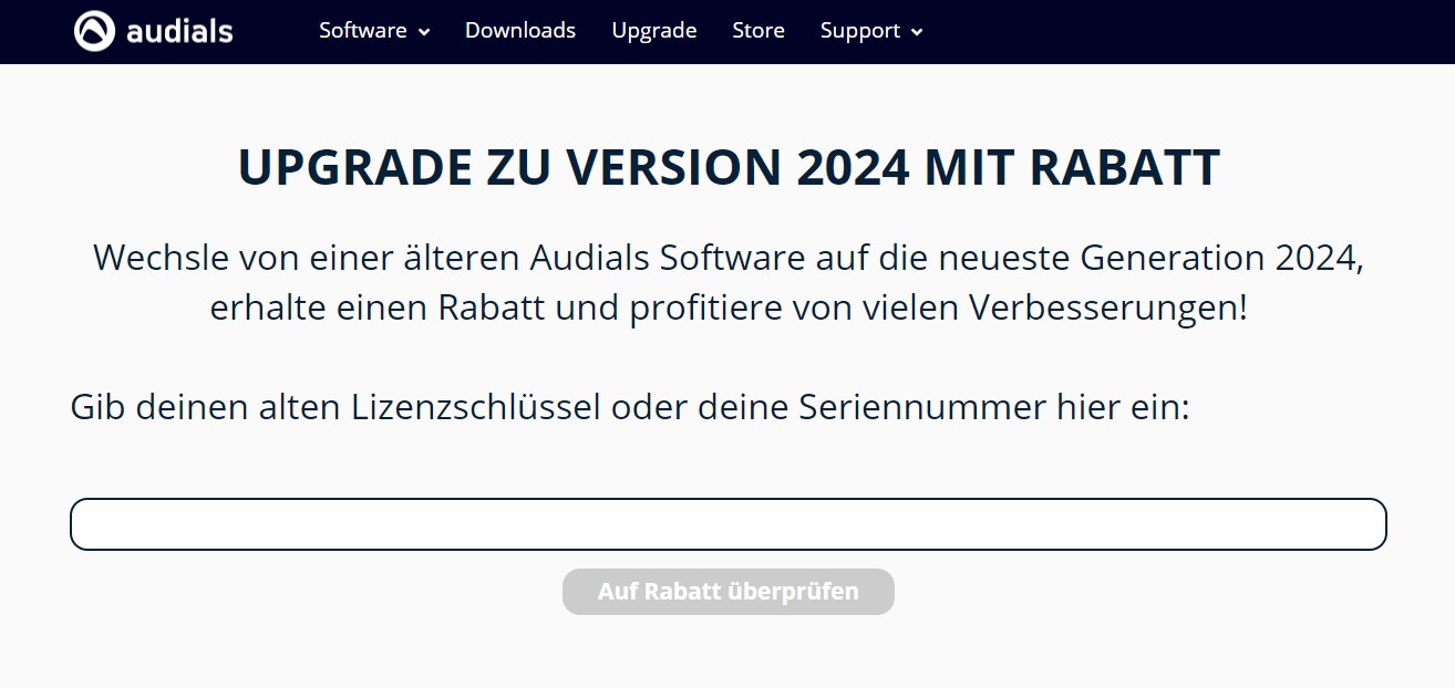 Wie kann ich Audials One 2023 auf 2024 upgraden?