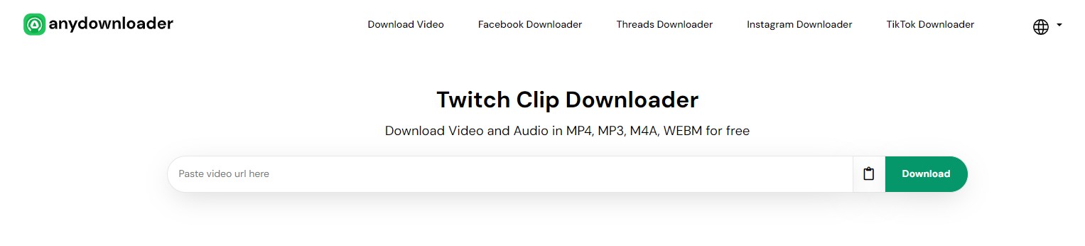 AnyDownloader Twitch Clip Downloader