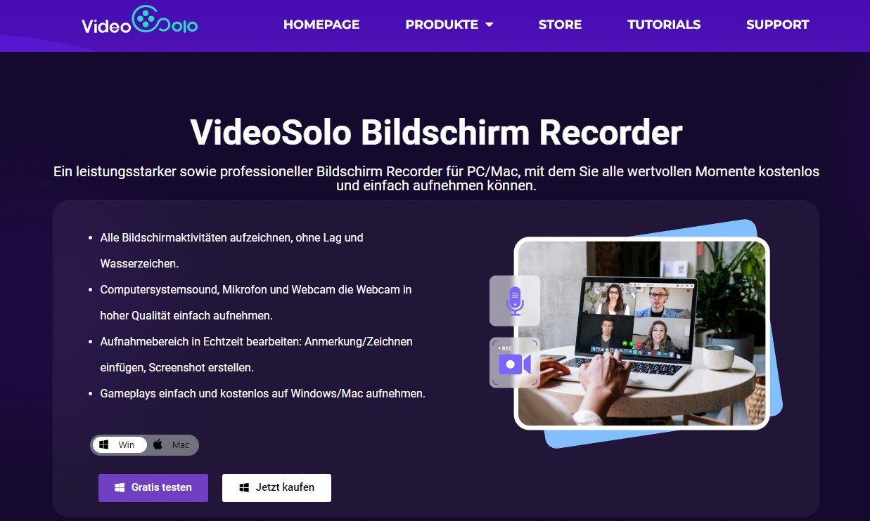 VideoSolo Bildschirm Recorder