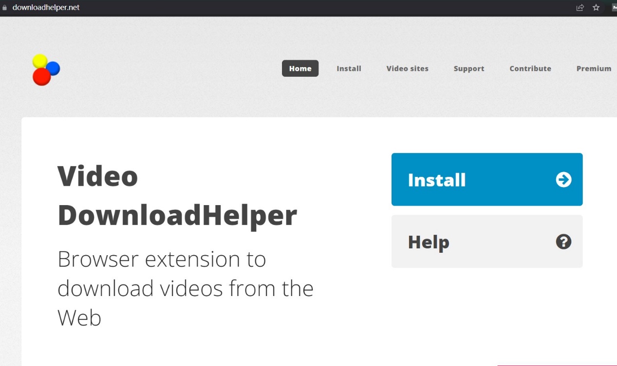 Streaming-Video herunterladen:2) Video DownloadHelper