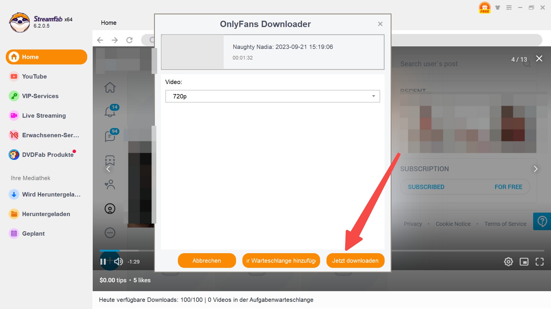 Anleitung zum OnlyFans Videos Speichern mit StreamFab OnlzFans Downloader