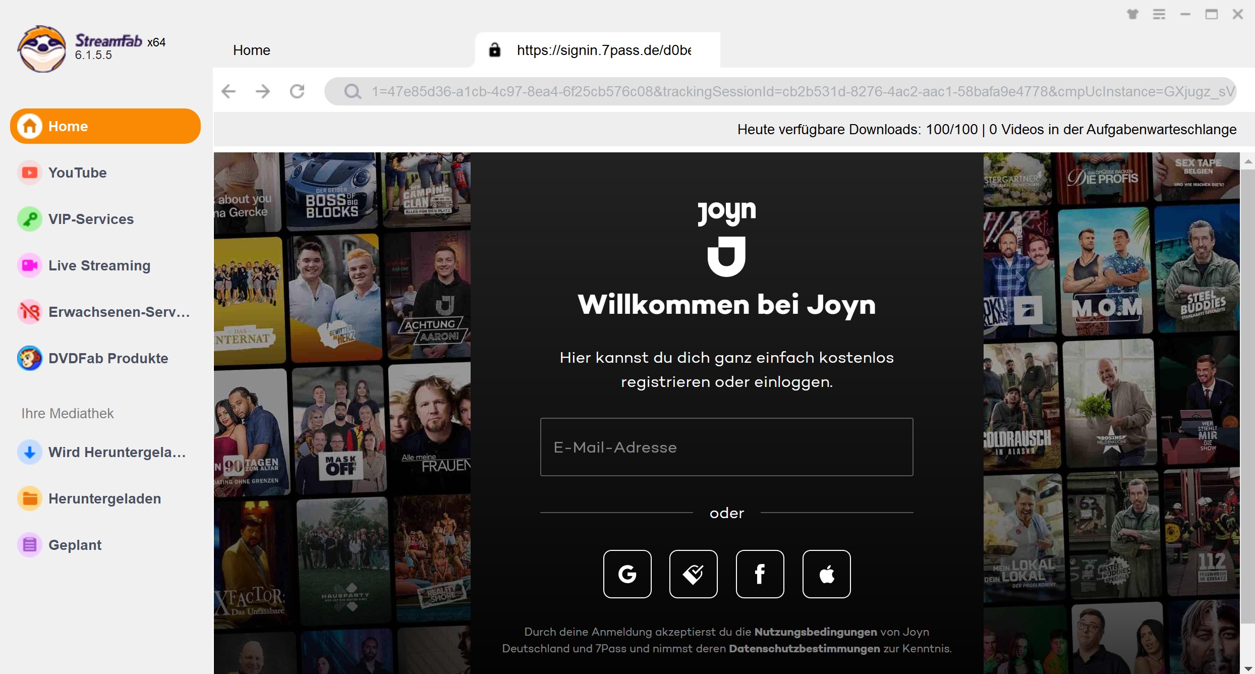 So laden Sie Video Joyn Apps Windows 10 herunter: StreamFab Joyn Downloader benutzen