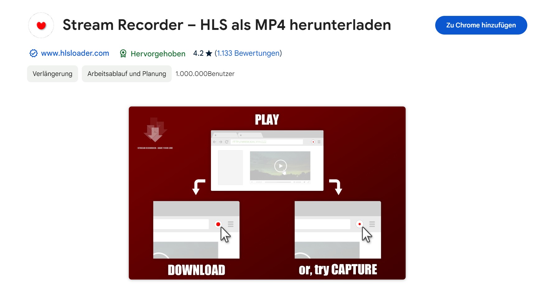 Stream Recorder - HLS als MP4 downloaden