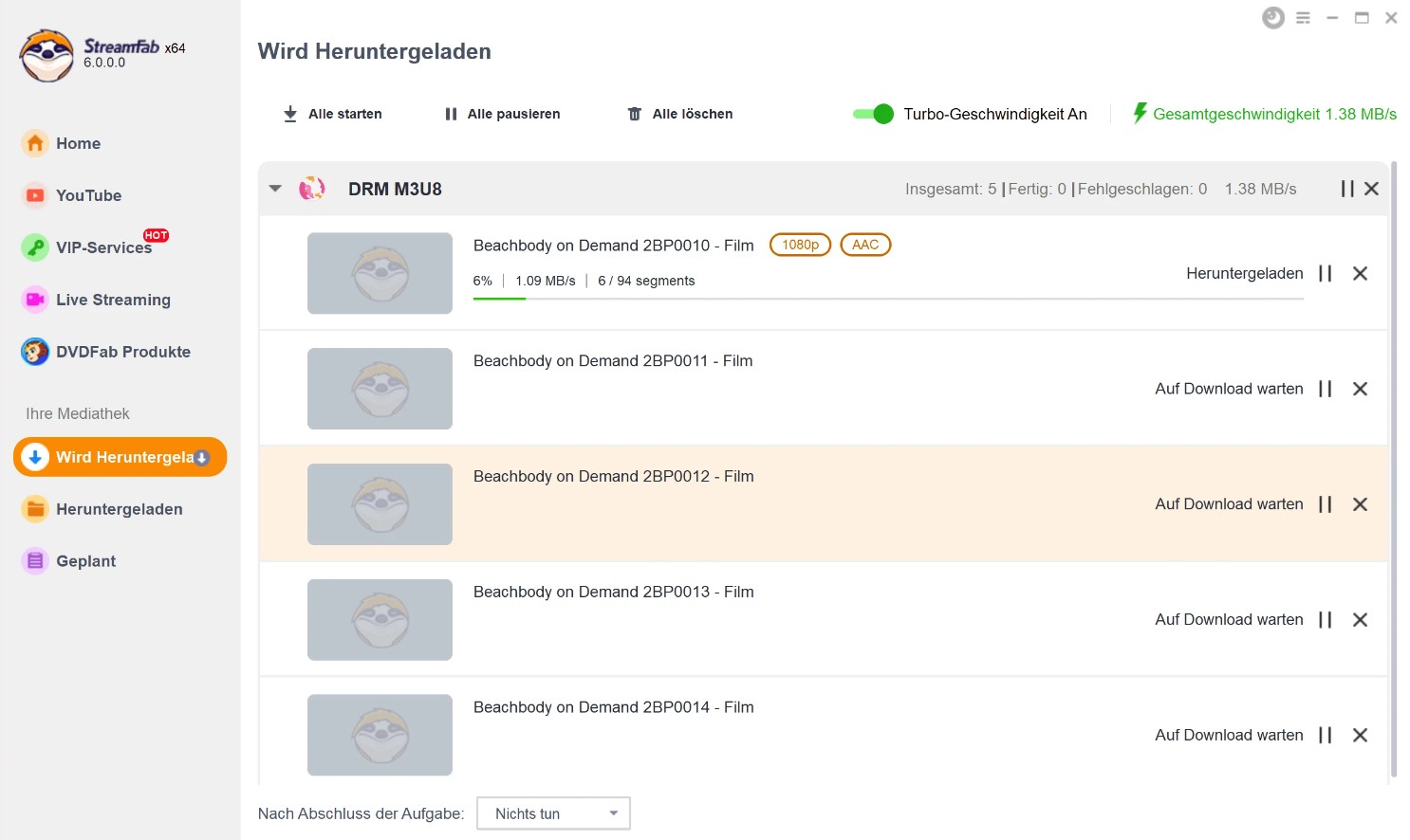 Wie konvertiert man M3U8 in MP4 von StreamFab DRM M3U8 Downloader?