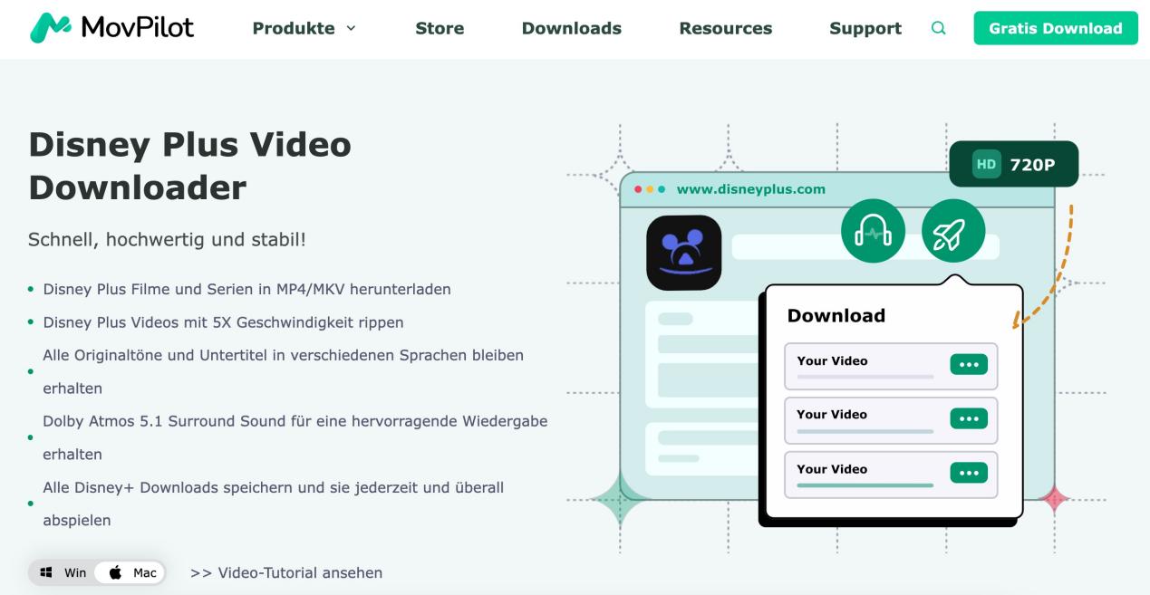 MovPilot Disney Plus Video Downloader Review: Funktionen, Erfahrungen und Alternativen