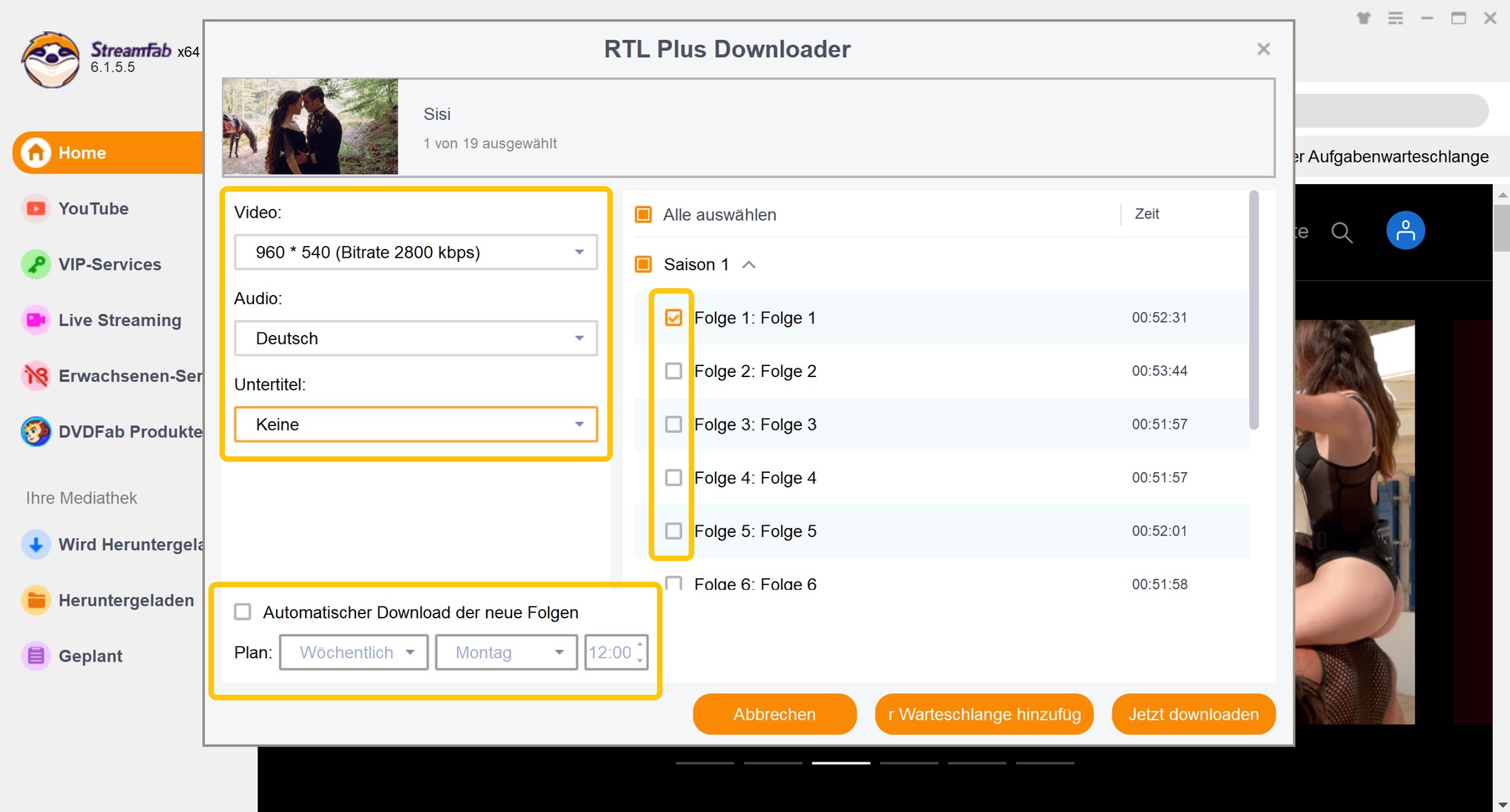 Schritte zum Herunterladen von RTL Plus Videos