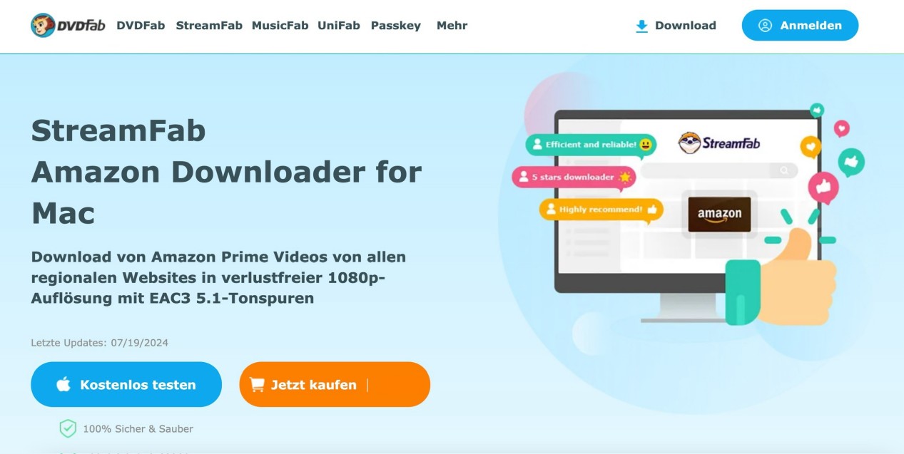 Vergleich mit StreamFab Amazon Video Downloader