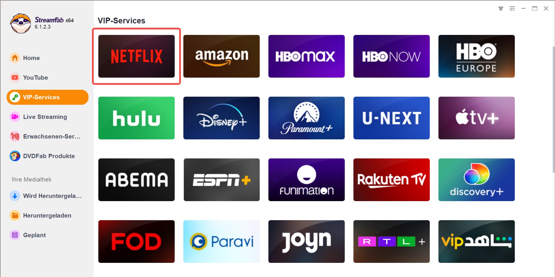 Netflix Videos mit StreamFab herunterladen