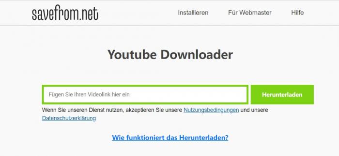 youtube video herunterladen online:Teil 3: YouTube Filme herunterladen mit SaveFrom.net