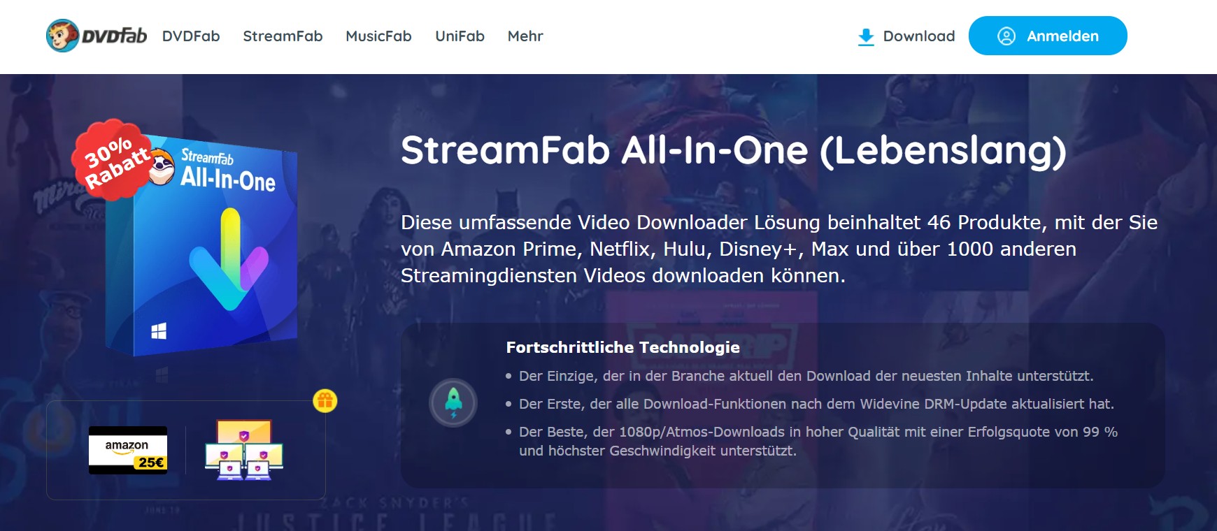 Mit StreamFab Software ZDF Filme herunterladen auf PC