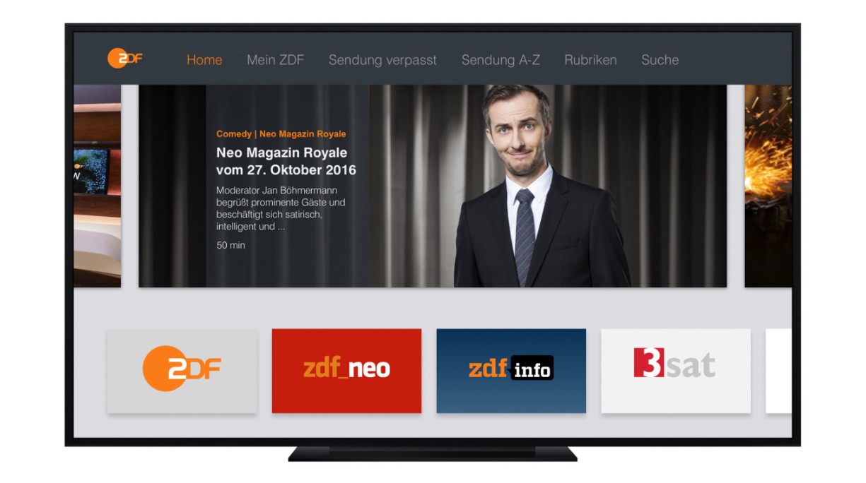 App der ZDF Mediathek herunterladen auf dem Fernseher