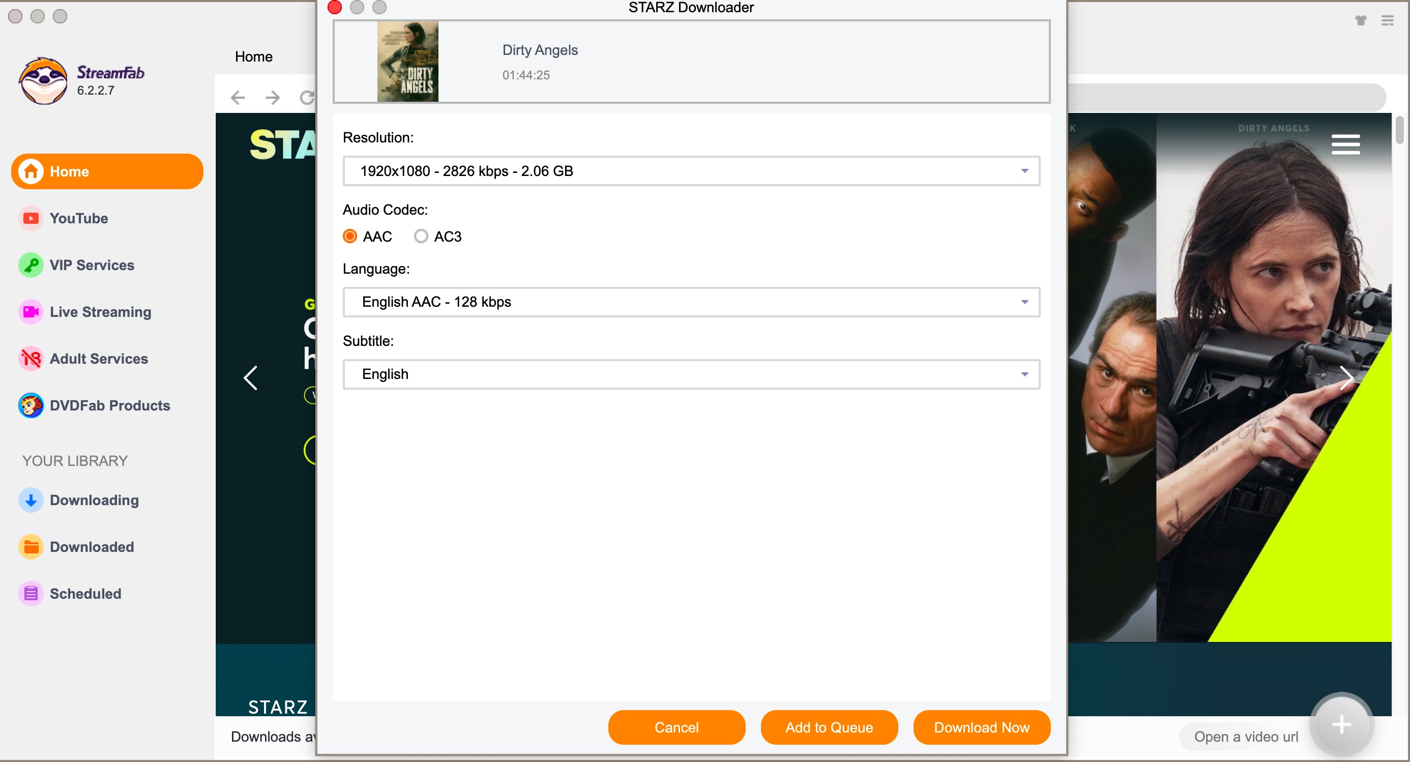 how to download movies on starz: step 4 of streamfab