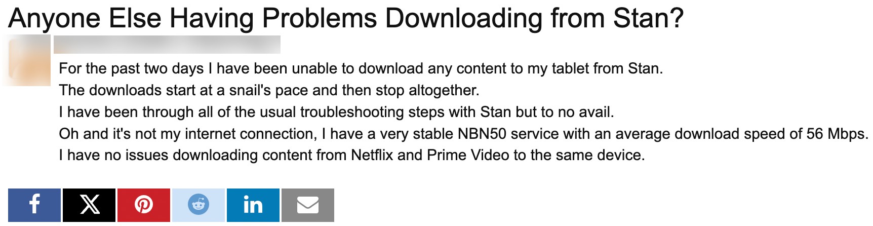 can you download on stan: user's comment on bargain
