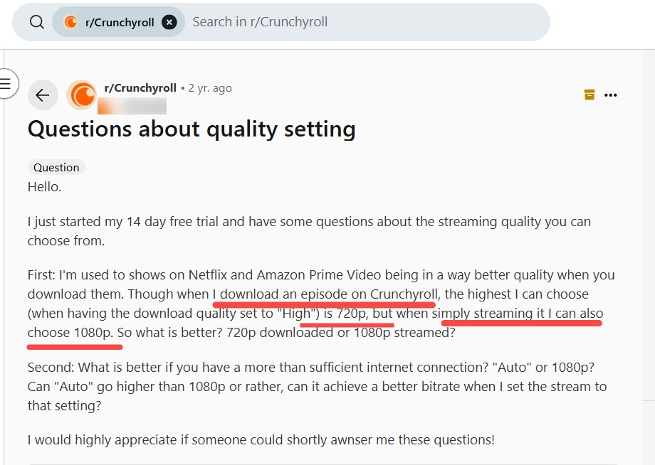 crunchyroll download limits