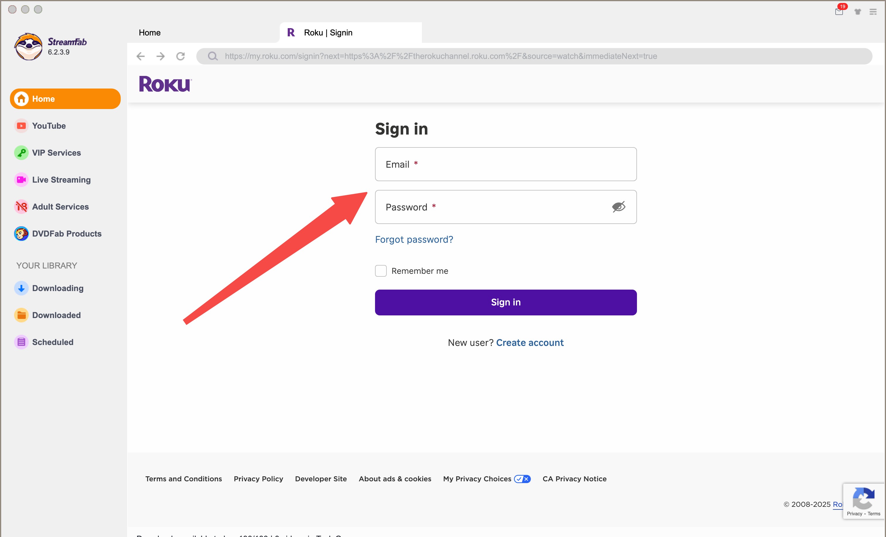 download video from Roku channel streamfab step 3