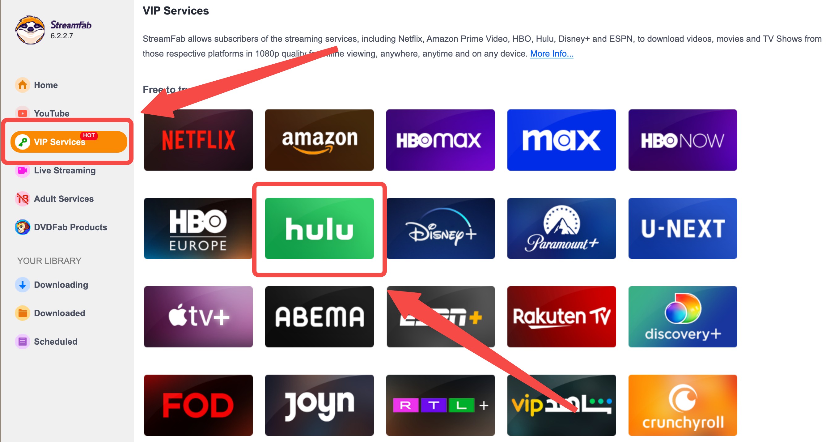 how to want hulu offline on laptop and pc: step 2 of streamfab