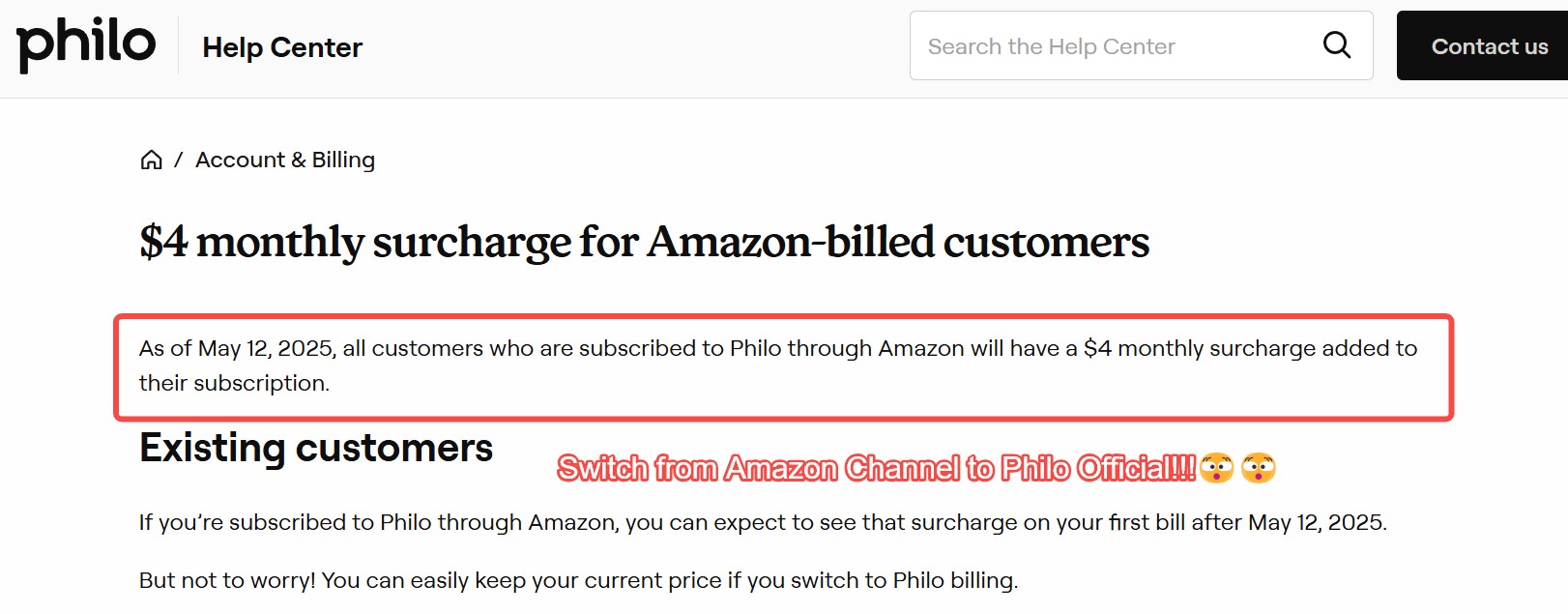 philo not free with amazon prime: $4 surcharge