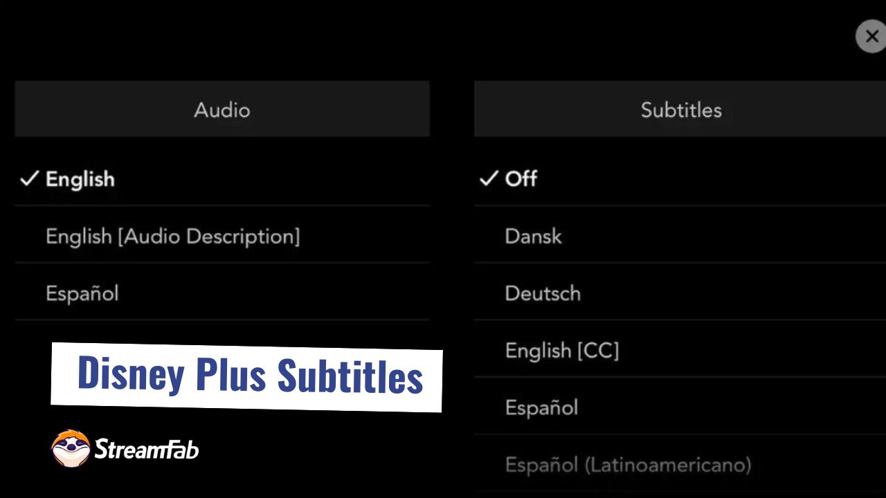 How to Trun Off/On Disney Plus Subtitles and Download SRT File?