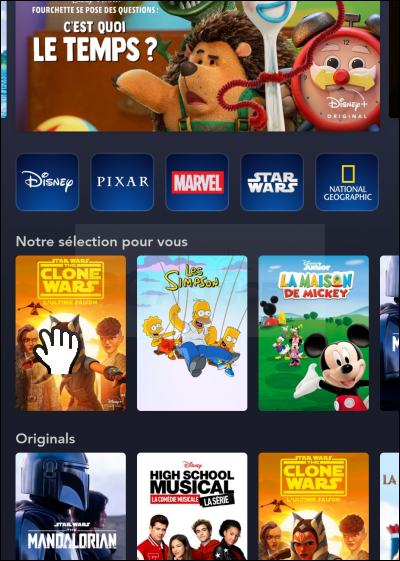 Télécharger des films Disney sur téléphone avec l’application Disney +