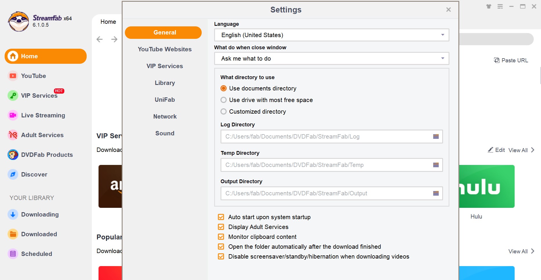 streamfab setting