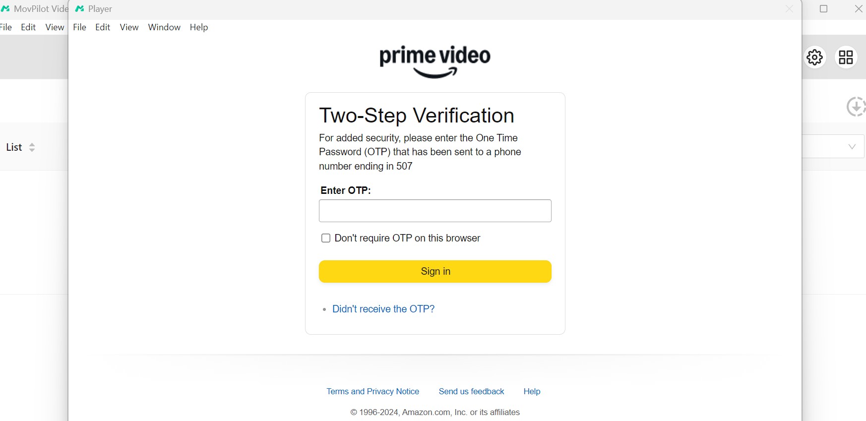 movpilot amazon video downloader cannot login error