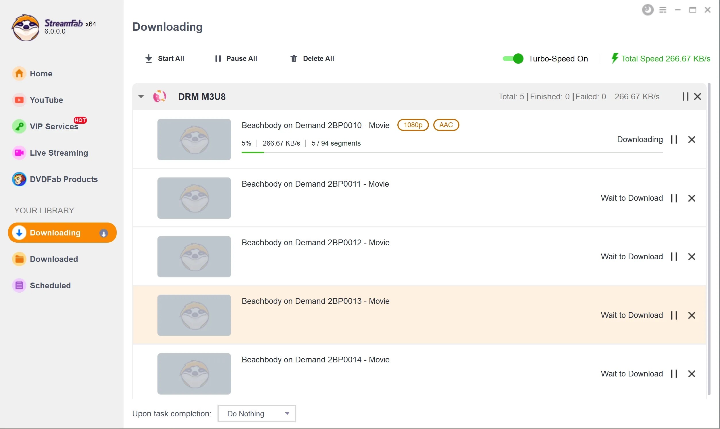 StreamFab DRM M3U8 Downloader step.