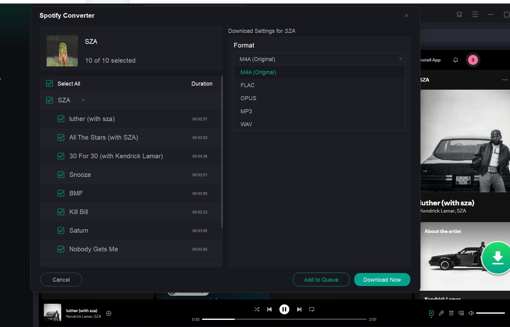 Select your playlist on MusicFab