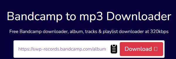 Bandcamp to MP3 Downloader