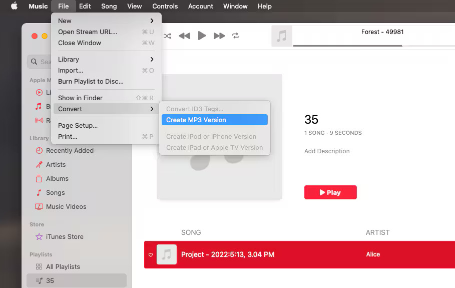 convert download podcast on iTunes: MP3
