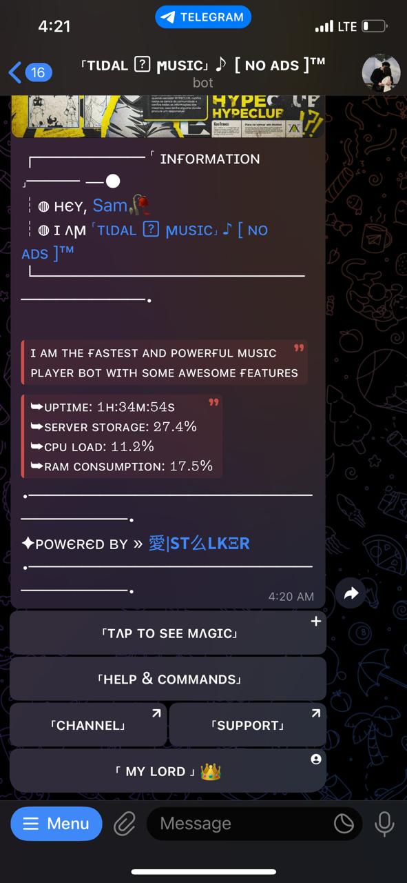 Telegram Tidal Bot