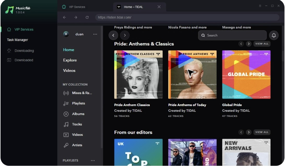 Download Tidal Songs to MP3 Using MusicFab Tidal Converter