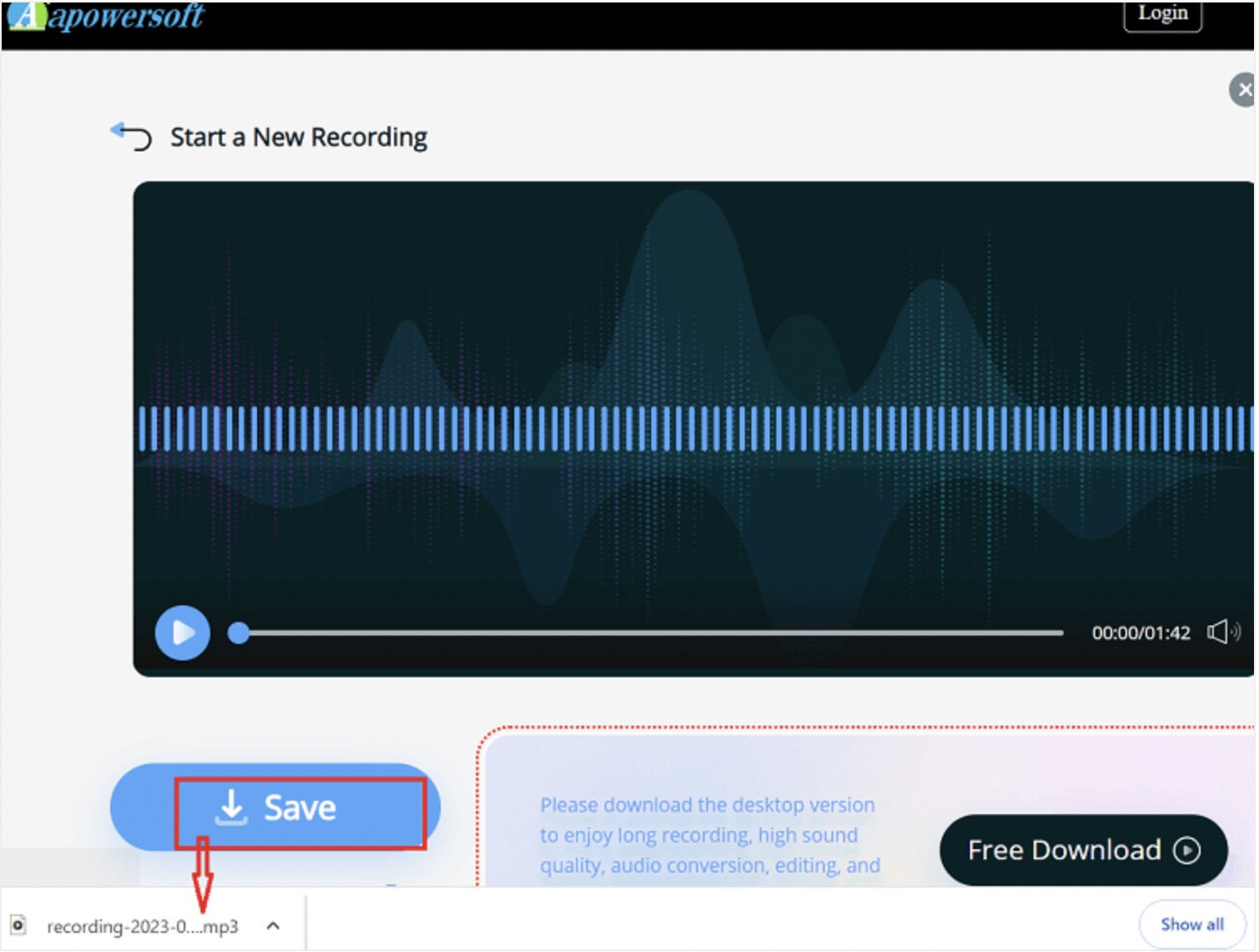 Apowersoft Free Online Audio Recorder