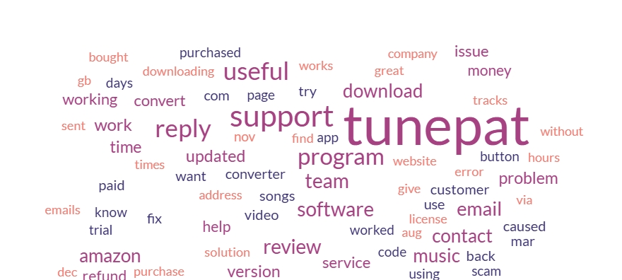 tunepat-trustpilot-bad-review-words