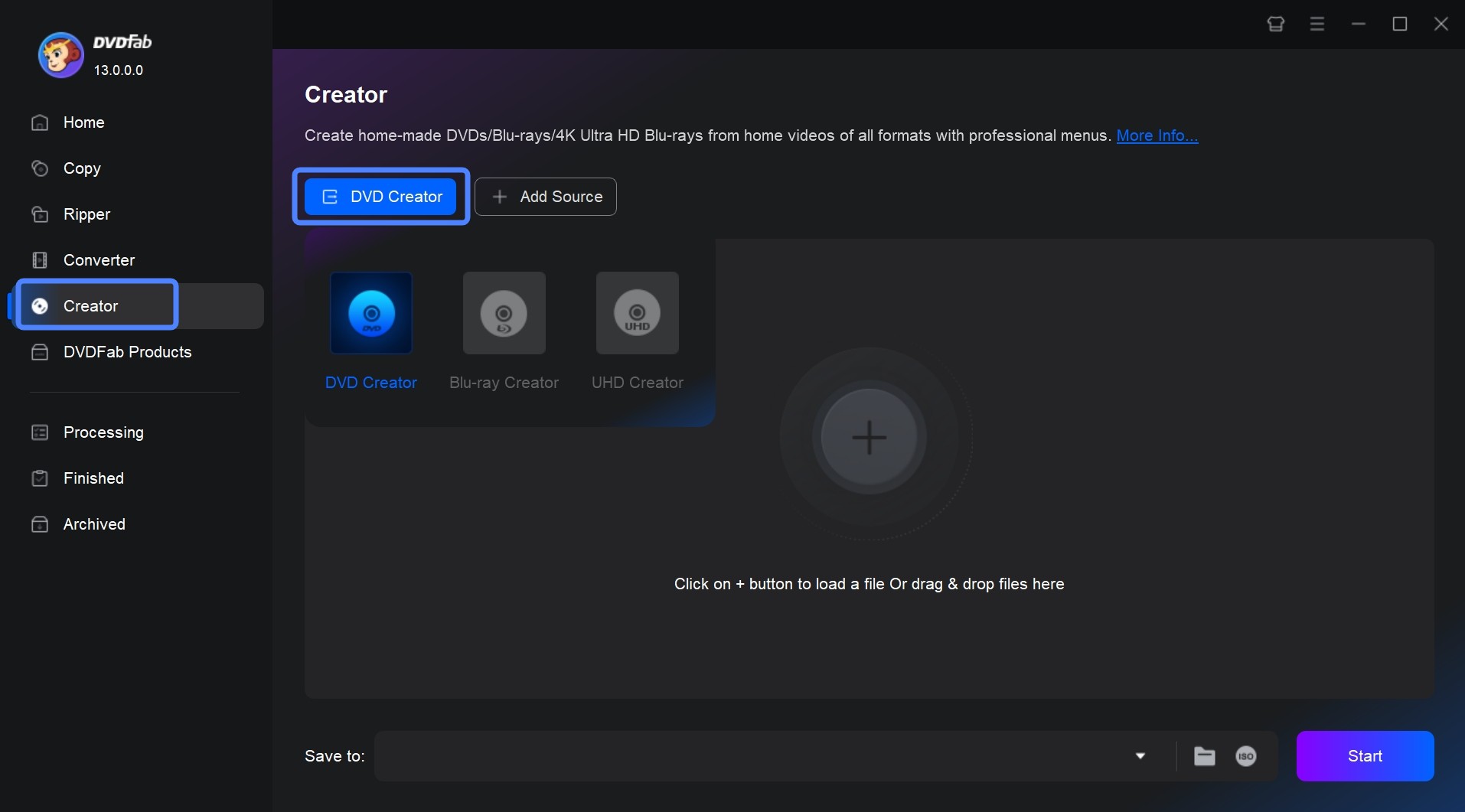 How to convert AVI to DVD with DVDFab DVD Creator