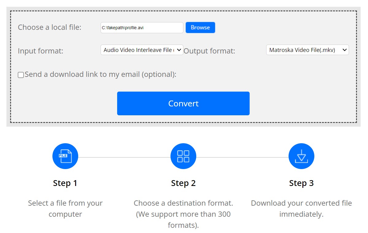 online avi to mkv converter