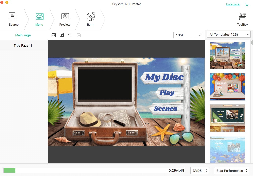 Free dvd menu creator: iSkysoft DVD Creator