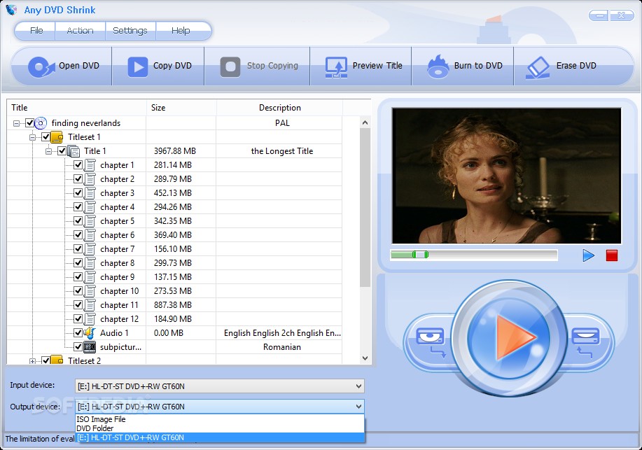 best free dvd decrypter: Any DVD Shrink