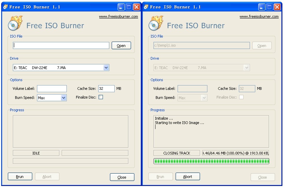 Burn ISO to DVD :Free ISO Burner