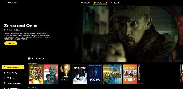 crackle streaming:4. Pluto TV