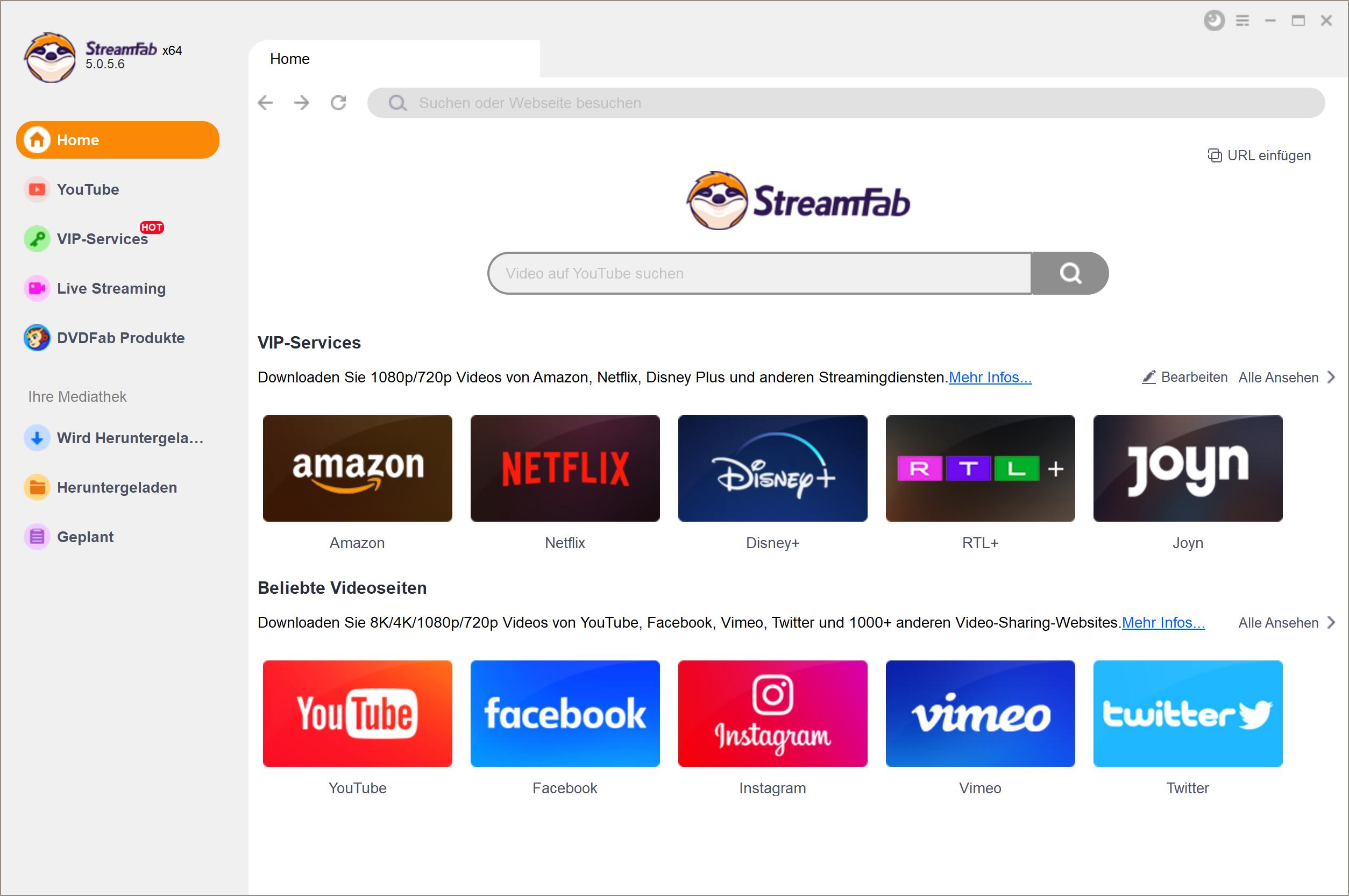 facebook video download:Teil 3: So downloaden Sie Facebook Videos mit StreamFab YouTube Downloader