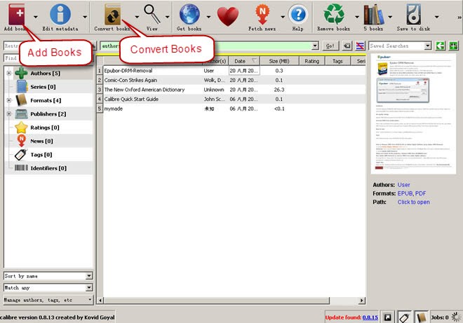  convert .epub iBooks into Kindle format using Calibre