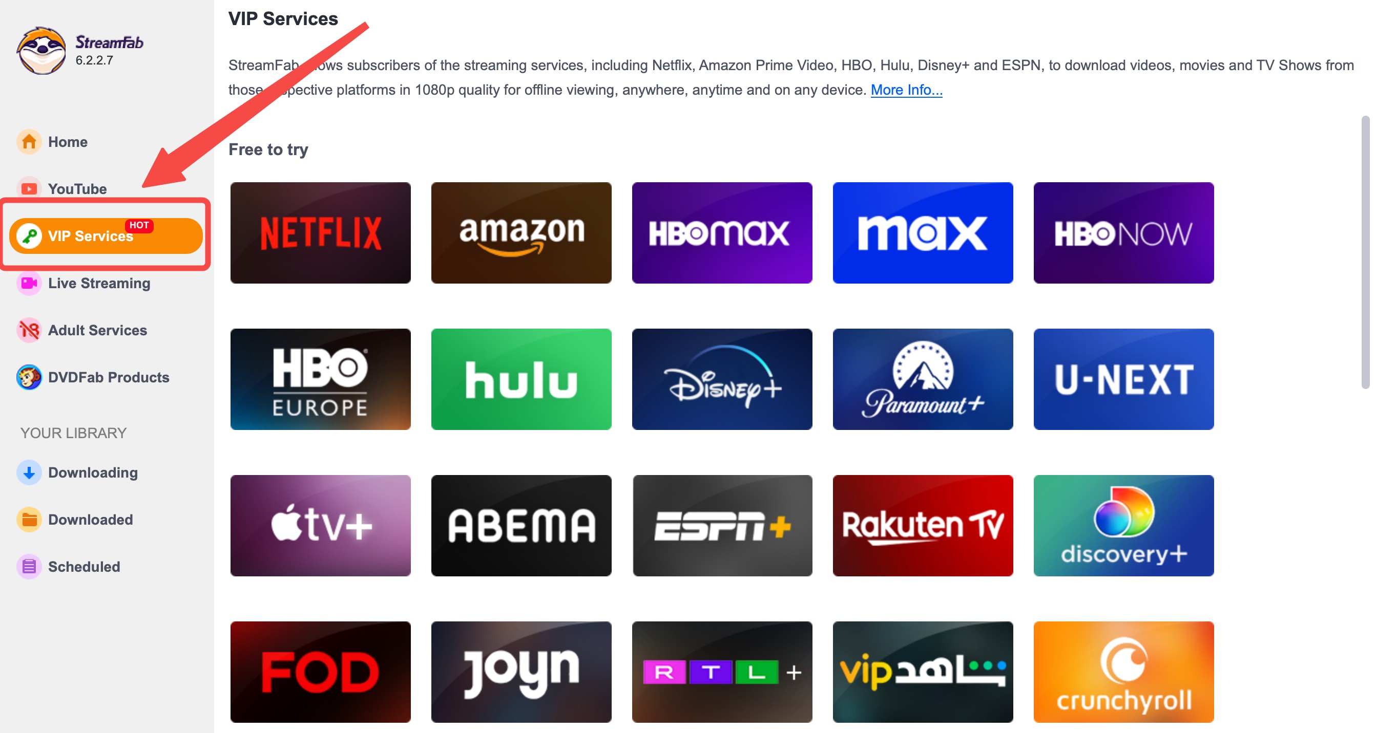 How to Remove Video DRM: step 2 of streamfab