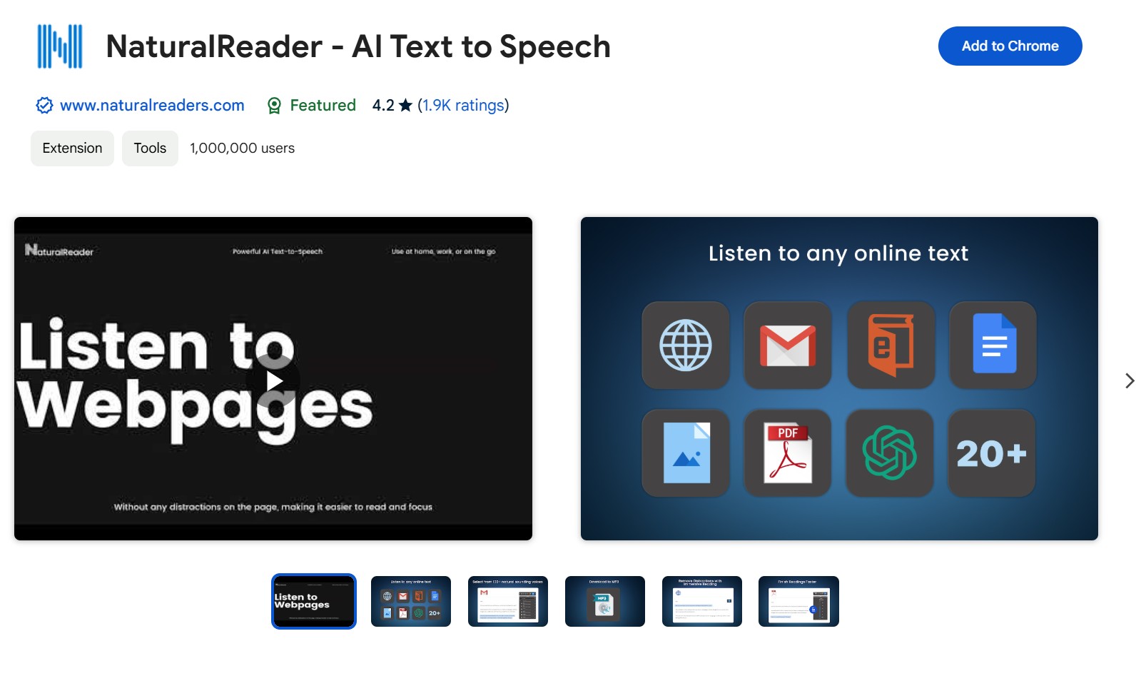 Free Text to Speech Chrome Extension